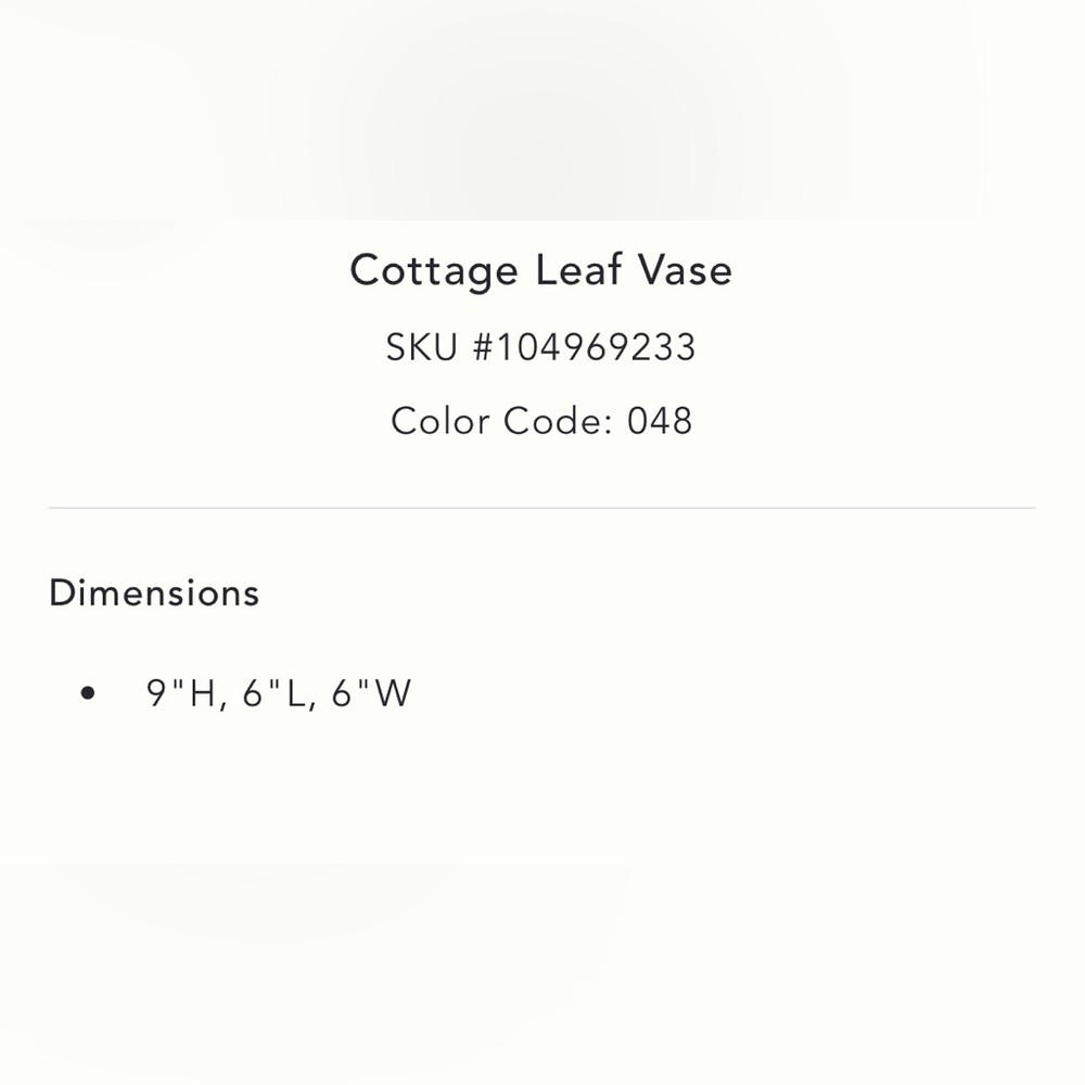 Anthropologie Cottage Leaf Vase - Picture 4 of 5